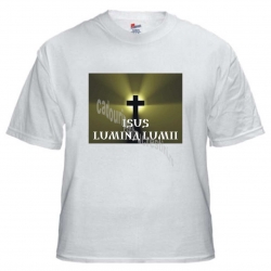 Tricou imprimeu Isus lumina lumii